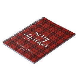 Cuaderno Classic Plaid Merry Christmas Festive - 