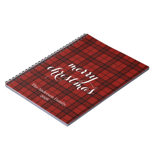 Cuaderno Classic Plaid Merry Christmas Festive -  (Lado Izquierdo)