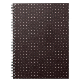 Cuaderno Classic Polka Dot Pattern, Brown, Boho Polka Dots