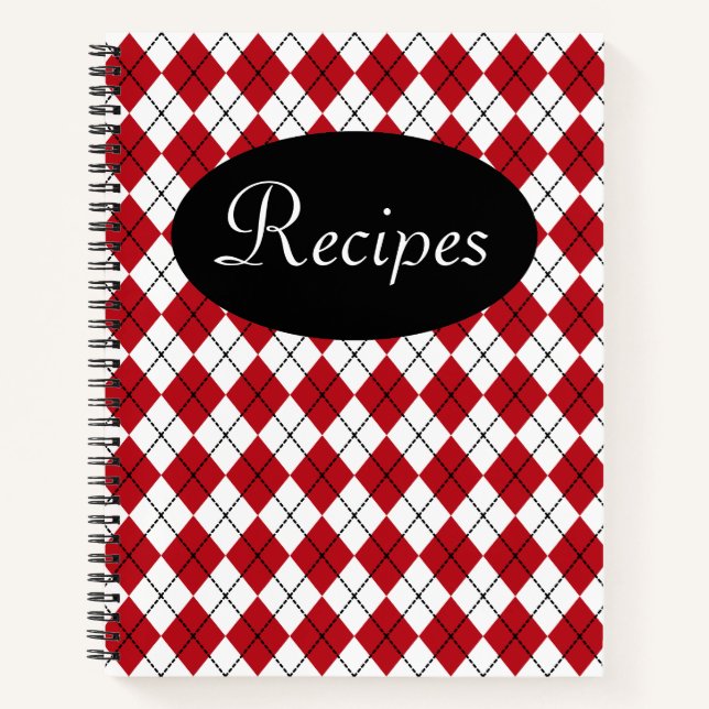 Cuaderno Classic Red Recipe Book (Anverso)