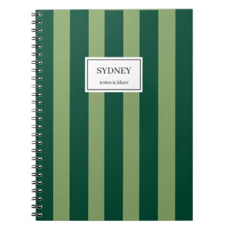 Cuaderno Classic Striped Notebook Custom Name Journal 