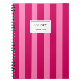Cuaderno Classic Striped Notebook Custom Name Journal 