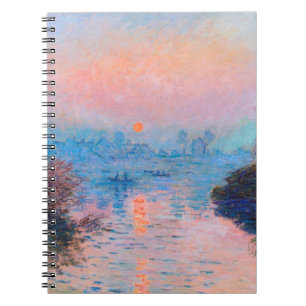Cuaderno Claude Monet - Atardecer En El Sena