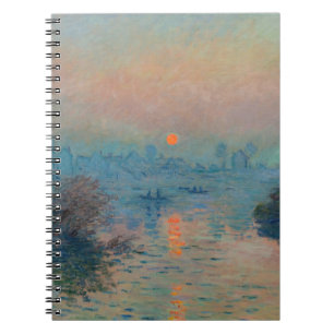 Cuaderno Claude Monet - Atardecer en el Sena en Lavacourt