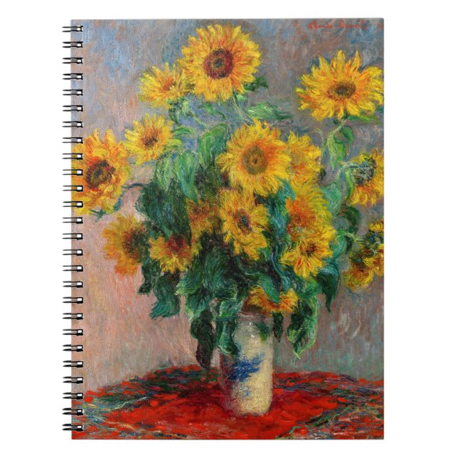 Cuaderno Claude Monet - Bouquet de girasoles (Frente)