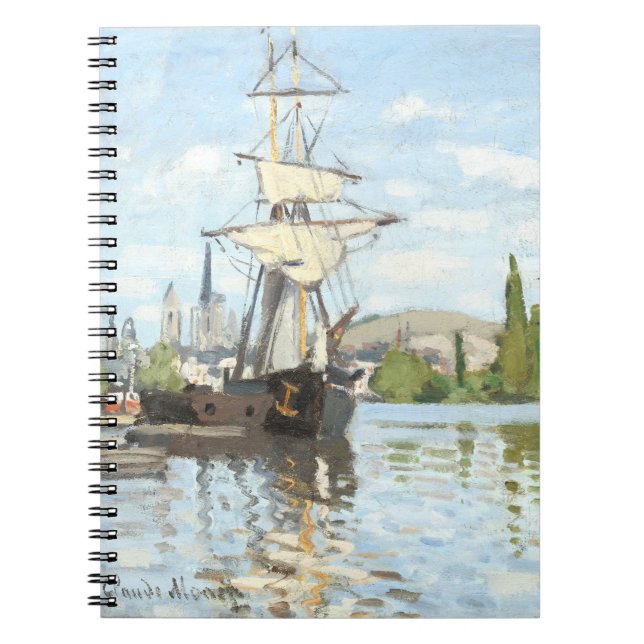Cuaderno Claude Monet. Buques montando en el Sena en Ruán (Frente)