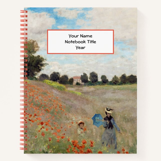 Cuaderno Claude Monet - Campo de amapolas (Anverso)