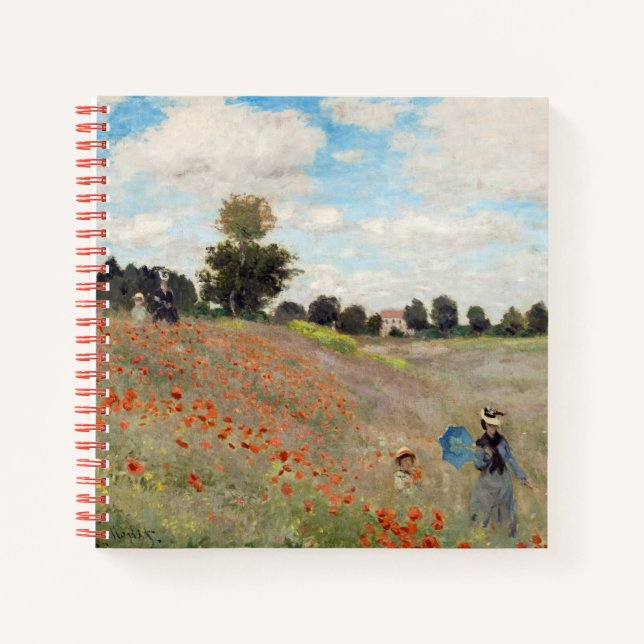 Cuaderno Claude Monet - Campo de amapolas (Anverso)