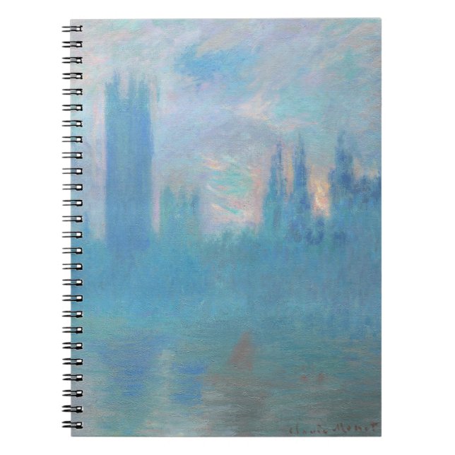 Cuaderno Claude Monet. Casas del Parlamento de Londres. Azu (Frente)