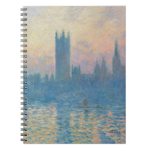 Cuaderno Claude Monet Casas del Parlamento Puesta de sol