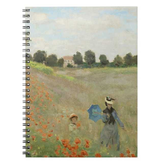 Cuaderno Claude Monet El campo de amapolas cerca de Argente (Frente)