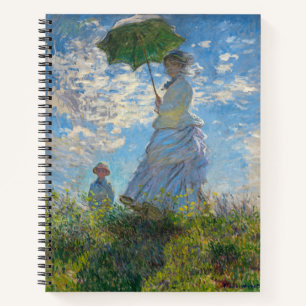 Cuaderno Claude Monet - El paseo, mujer con sombrilla