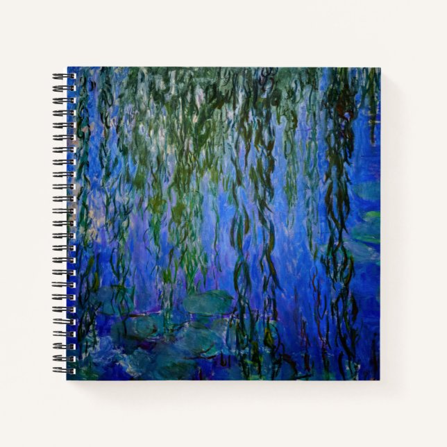 Cuaderno Claude Monet - Lilis de agua con sauce lloroso (Anverso)