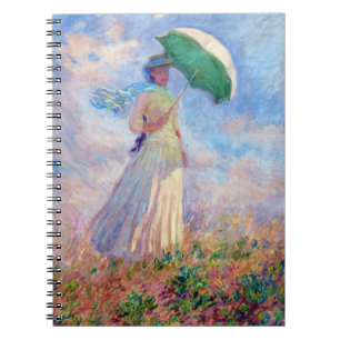 Cuaderno Claude Monet - Mujer con un Parasol mirando a la d