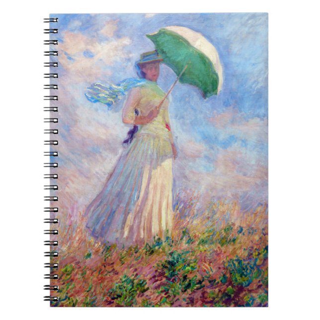 Cuaderno Claude Monet - Mujer con un Parasol mirando a la d (Frente)