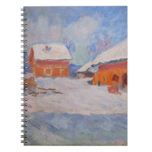 Cuaderno Claude Monet - Noruega, casas rojas en Bjornegaard