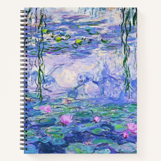 Cuaderno Claude Monet Water relaja arte impresionista franc (Anverso)