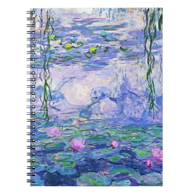 Cuaderno Claude Monet Water relaja arte impresionista franc (Frente)