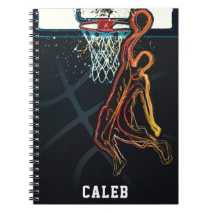 Cuaderno Clavada de Baloncesto Salto Moderno Urbano Cool