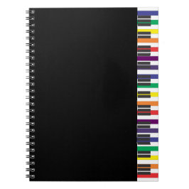 Cuaderno Claves de piano arco iris