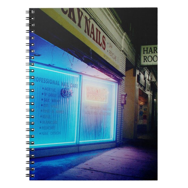 Cuaderno Clavos afortunados - azul de Guay en la noche (Frente)