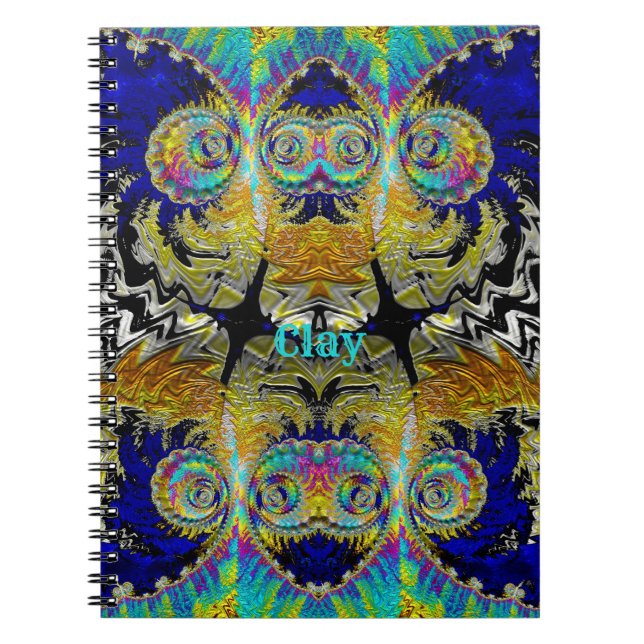 Cuaderno CLAY ~ Fractal multicolor (Frente)