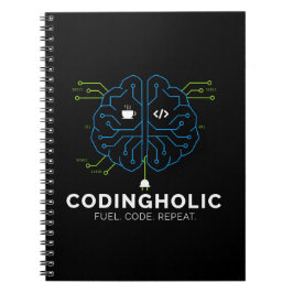 Cuaderno Clean Tech Brain Coding Notebook Design For Coders