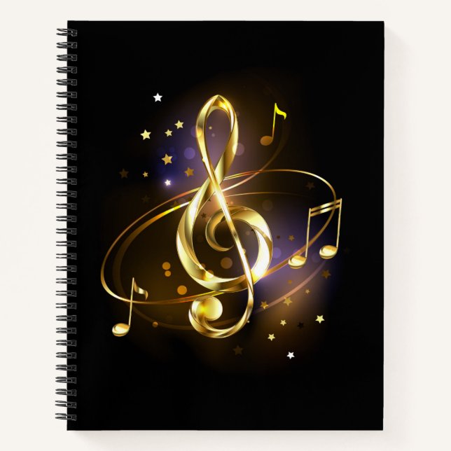 Cuaderno Clef Musical de Triple Corchea de Oro (Anverso)