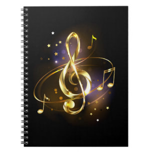 Cuaderno Clef Musical de Triple Dorado