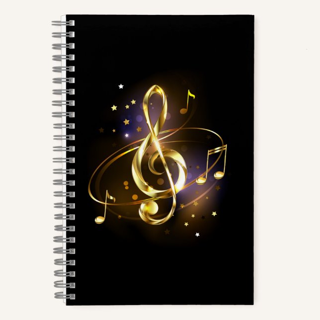 Cuaderno Clef Musical de Triple Dorado (Anverso)