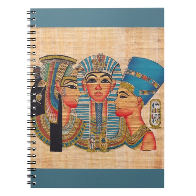 Cuaderno CLEOPATRA Arte de estilo Reina Vintage egipcio (Frente)