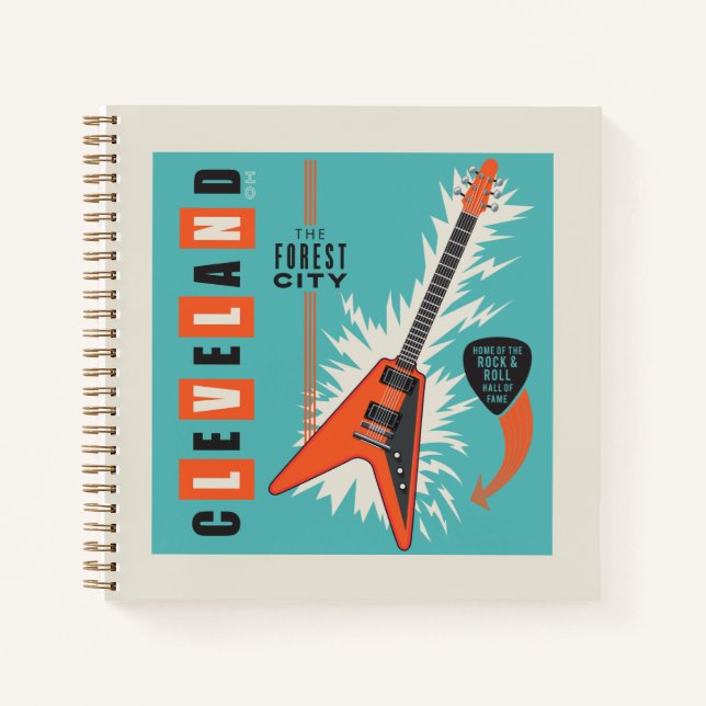 Cuaderno Cleveland Ohio | Guitarra eléctrica (Anverso)