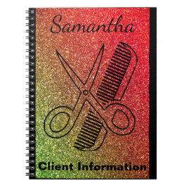 Cuaderno Cliente Info del salón del Colorist del estilista