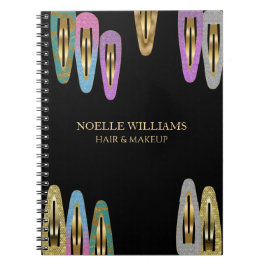 Cuaderno Clip de cabello moderno profesional con brillo par