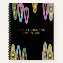 Cuaderno Clip de cabello moderno profesional con brillo par