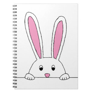 Cuaderno Clipart de conejo lindo Peaking Cute Animals Bunny