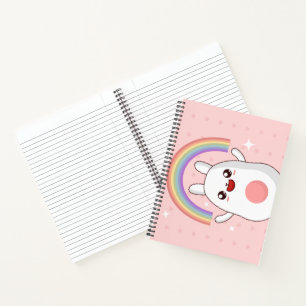 Cuaderno Clísico arcoiris de Kawaii