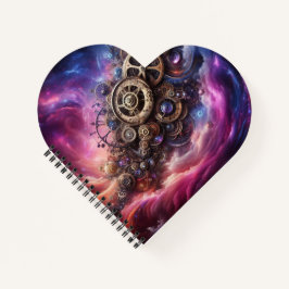 Cuaderno Clockwork industrial Steampunk Purple and Pink