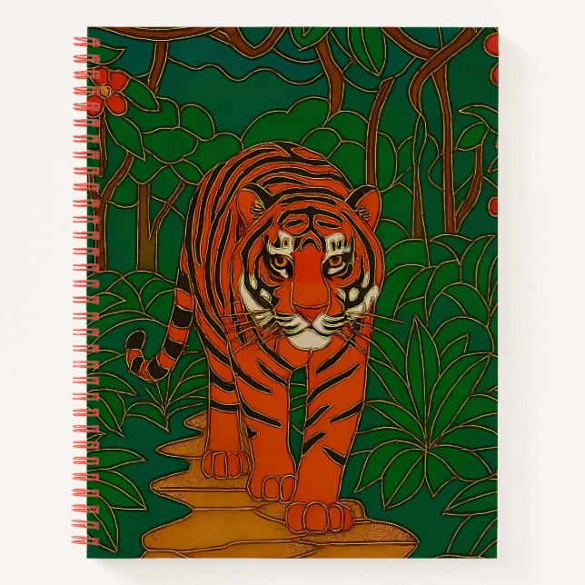 Cuaderno Cloisonne Art Tiger on the Jungle Path (Anverso)