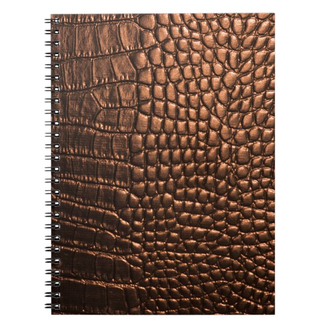 Cuaderno Closeup: textura de cuero de cocodrilo. (Frente)