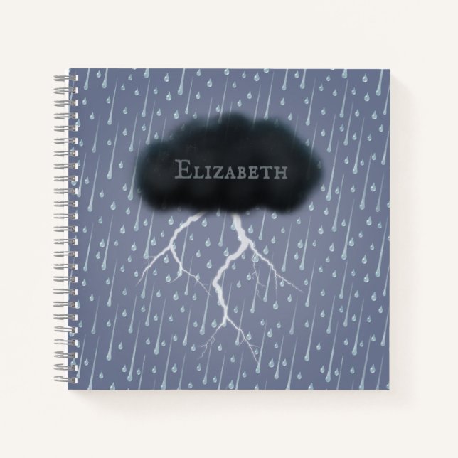 Cuaderno Cloud Thunder Thunder Cloud & Rain Personalizado B (Anverso)