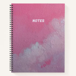 Cuaderno Clouds rosado algodón caramelo portátil arte origi