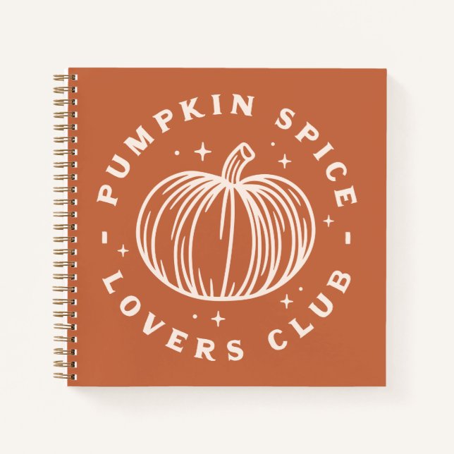 Cuaderno Club de amantes de las especias de calabaza (Anverso)