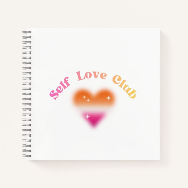 Cuaderno Club de Amor Propio – Diseño Retro de Empoderamien (Anverso)
