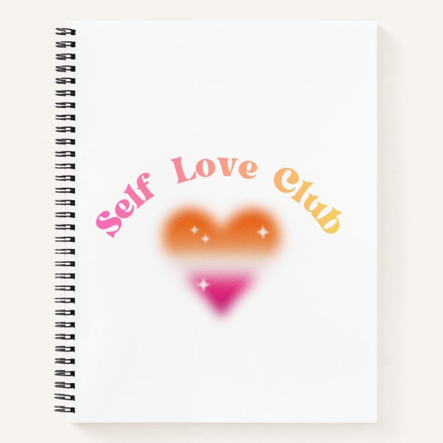 Cuaderno Club de Amor Propio – Diseño Retro de Empoderamien (Anverso)