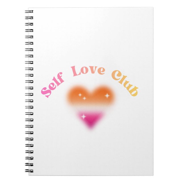 Cuaderno Club de Amor Propio – Diseño Retro de Empoderamien (Frente)