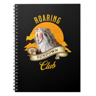 Cuaderno Club de Aventuras Atardecer Retro Tigre Dientes de