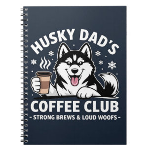 Cuaderno "Club de café de papá Husky" - fanático de los ama