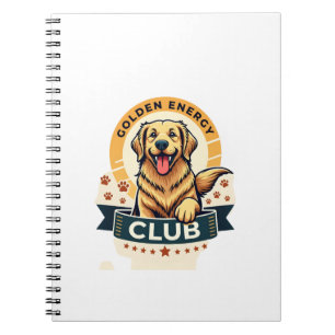 Cuaderno Club de Energía Dorada Retriever Dorado Perro Anti