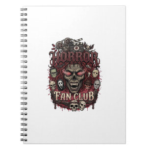 Cuaderno Club de Fans de Terror Calavera Cara Demonio Hallo